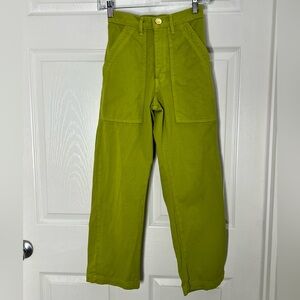 Big Bud Press Straight Leg Pants Green Sz XXS